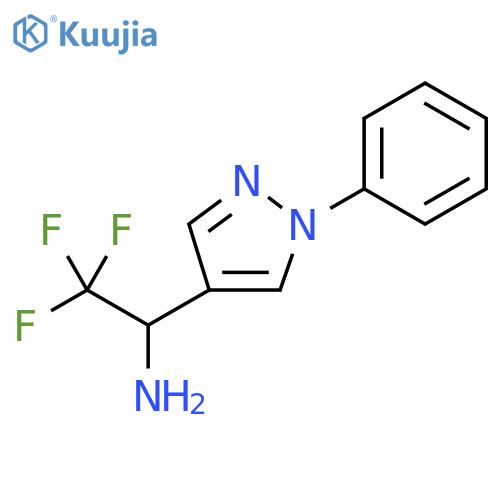 2,2,2-trifluoro-1-(1-phenyl-1H-pyrazol-4-yl)ethan-1-amine structure