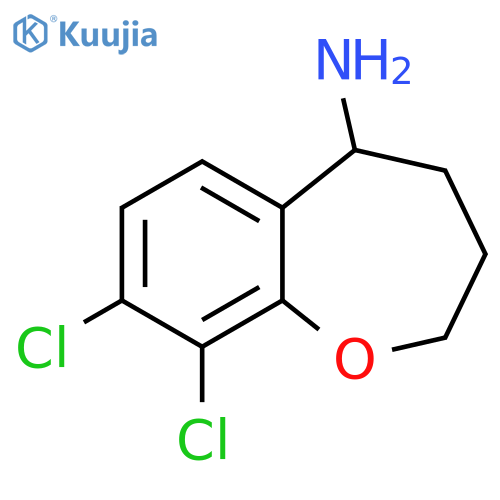 8,9-dichloro-2,3,4,5-tetrahydro-1-benzoxepin-5-amine structure