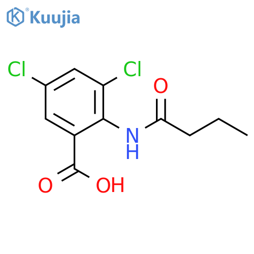 2-butanamido-3,5-dichlorobenzoic acid structure