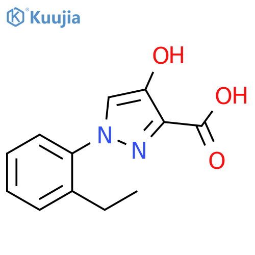 1-(2-ethylphenyl)-4-hydroxy-1H-pyrazole-3-carboxylic acid structure