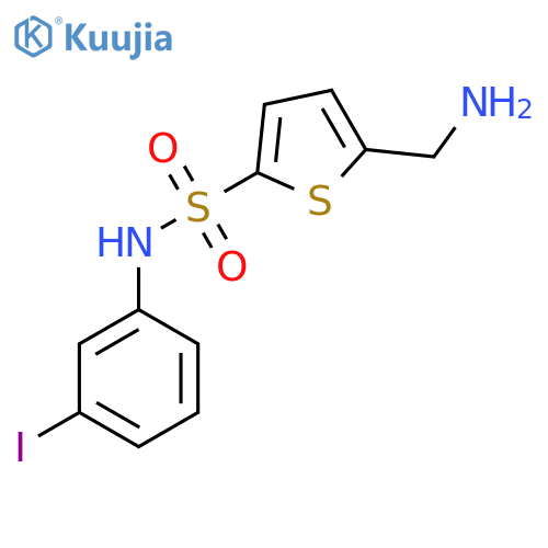 5-(Aminomethyl)-N-(3-iodophenyl)thiophene-2-sulfonamide structure