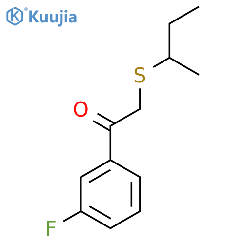 2-Butan-2-ylsulfanyl-1-(3-fluorophenyl)ethanone structure