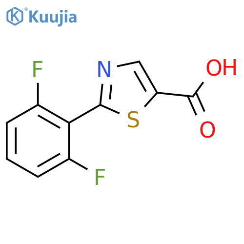 2-(2,6-difluorophenyl)-1,3-thiazole-5-carboxylic acid structure