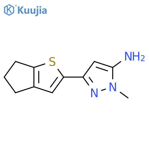 3-{4H,5H,6H-cyclopentabthiophen-2-yl}-1-methyl-1H-pyrazol-5-amine structure