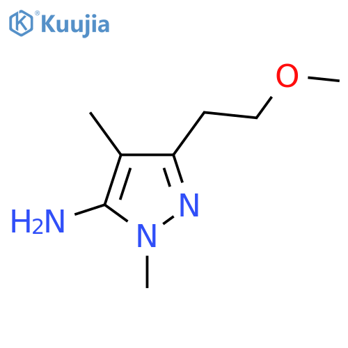 3-(2-Methoxyethyl)-1,4-dimethyl-1h-pyrazol-5-amine structure
