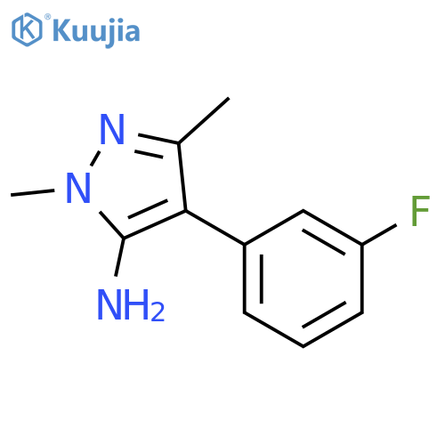 4-(3-fluorophenyl)-1,3-dimethyl-1H-pyrazol-5-amine structure