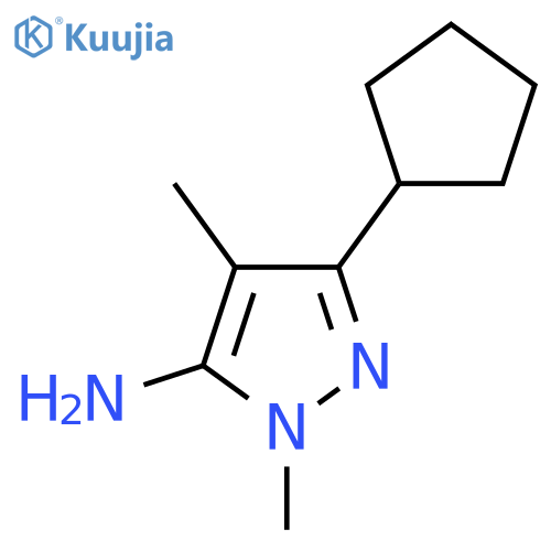 3-Cyclopentyl-1,4-dimethyl-1h-pyrazol-5-amine structure
