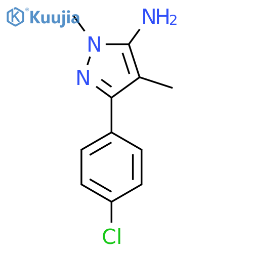 3-(4-chlorophenyl)-1,4-dimethyl-1H-pyrazol-5-amine structure