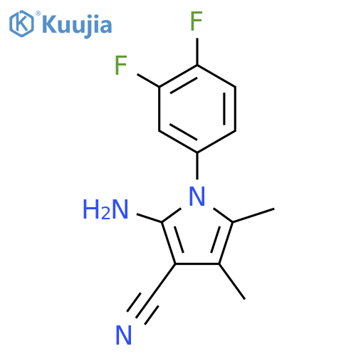2-Amino-1-(3,4-difluorophenyl)-4,5-dimethyl-1H-pyrrole-3-carbonitrile structure