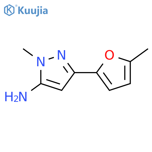 1-methyl-3-(5-methylfuran-2-yl)-1H-pyrazol-5-amine structure