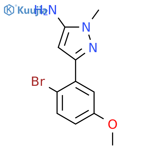 3-(2-bromo-5-methoxyphenyl)-1-methyl-1H-pyrazol-5-amine structure