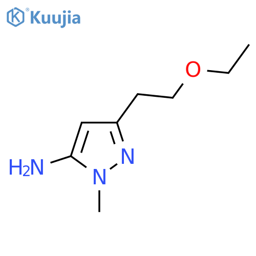 3-(2-ethoxyethyl)-1-methyl-1H-pyrazol-5-amine structure