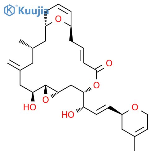 9,13,22-Trioxatricyclo[16.3.1.08,10]docosa-15,19-dien-14-one,12-[(1S,2E)-3-[(2S)-3,6-dihydro-4-methyl-2H-pyran-2-yl]-1-hydroxy-2-propen-1-yl]-7-hydroxy-3-methyl-5-methylene-,(1R,3S,7S,8S,10S,12S,15Z,18R)- structure
