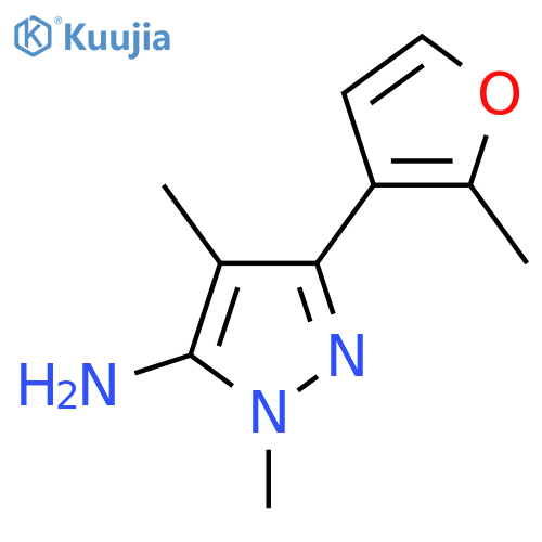 1,4-Dimethyl-3-(2-methylfuran-3-yl)-1h-pyrazol-5-amine structure