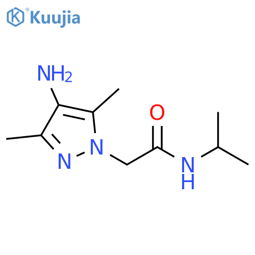 2-(4-amino-3,5-dimethyl-1H-pyrazol-1-yl)-N-(propan-2-yl)acetamide structure