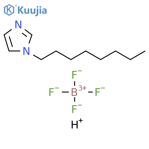 N-octylimidazolium tetrafluoroborate structure