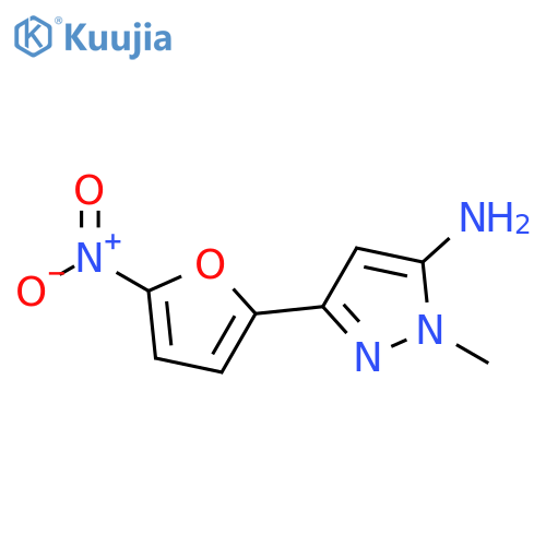 1-methyl-3-(5-nitrofuran-2-yl)-1H-pyrazol-5-amine structure