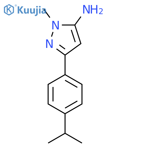 1-methyl-3-4-(propan-2-yl)phenyl-1H-pyrazol-5-amine structure