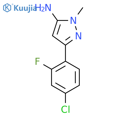 3-(4-chloro-2-fluorophenyl)-1-methyl-1H-pyrazol-5-amine structure