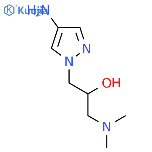 1-(4-Amino-1H-pyrazol-1-yl)-3-(dimethylamino)propan-2-ol structure