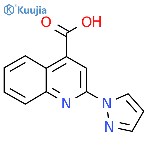 2-(1H-pyrazol-1-yl)quinoline-4-carboxylic acid structure