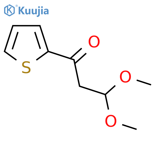 3,3-dimethoxy-1-(thiophen-2-yl)propan-1-one structure