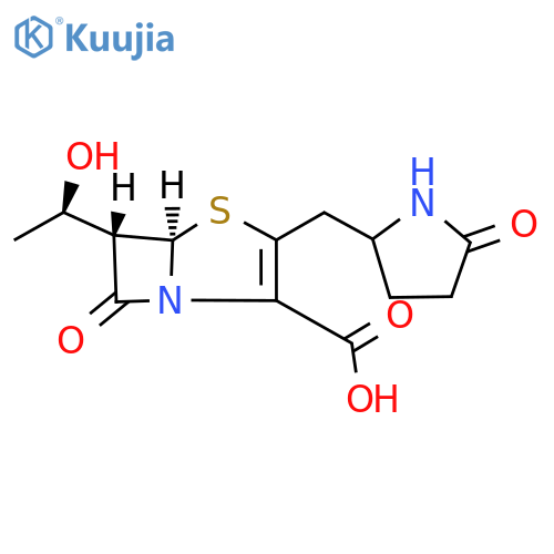 (5R,6S)-6-((R)-1-Hydroxyethyl)-7-oxo-3-((5-oxopyrrolidin-2-yl)methyl)-4-thia-1-azabicyclo3.2.0hept-2-ene-2-carboxylic Acid structure