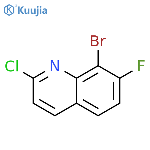 8-bromo-2-chloro-7-fluoro-quinoline structure
