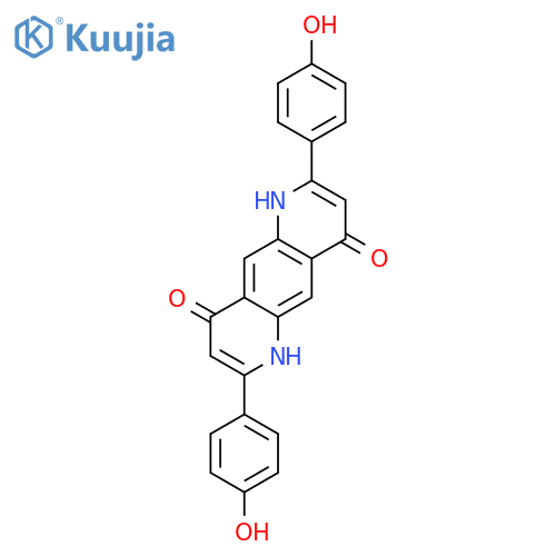 Pyrido[2,3-g]quinoline-4,9-dione, 1,6-dihydro-2,7-bis(4-hydroxyphenyl)- structure