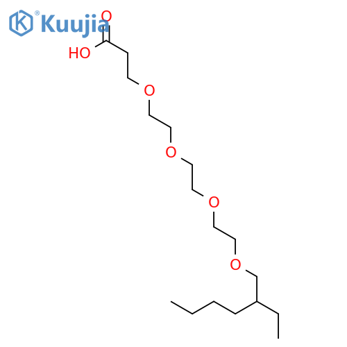 4,7,10,13-Tetraoxanonadecanoic acid, 15-ethyl- structure