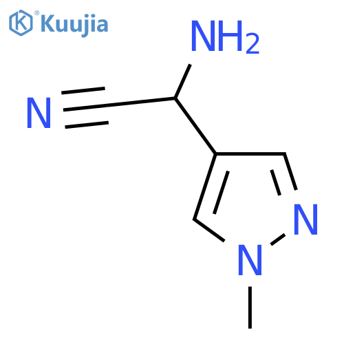 2-Amino-2-(1-methyl-1H-pyrazol-4-yl)acetonitrile structure