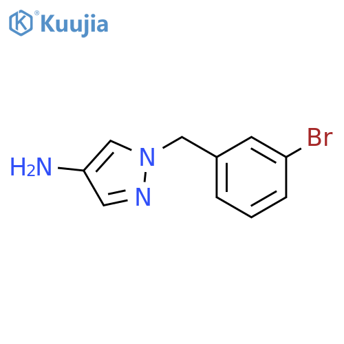 1-(3-bromophenyl)methyl-1H-pyrazol-4-amine structure