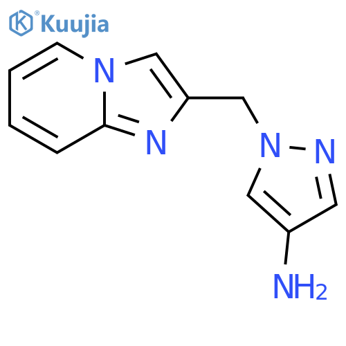 1-{imidazo[1,2-a]pyridin-2-ylmethyl}-1H-pyrazol-4-amine structure