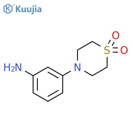 4-(3-aminophenyl)-1λ?-thiomorpholine-1,1-dione structure