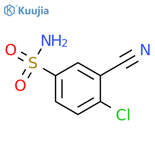 4-chloro-3-cyanobenzene-1-sulfonamide structure