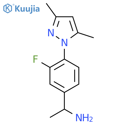1-4-(3,5-Dimethyl-1H-pyrazol-1-yl)-3-fluorophenylethan-1-amine structure