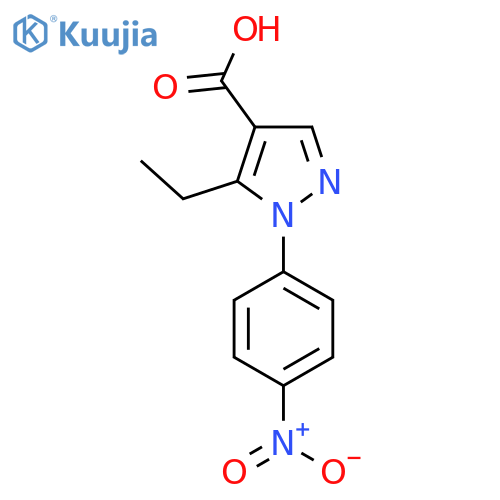 5-ethyl-1-(4-nitrophenyl)-1H-pyrazole-4-carboxylic acid structure