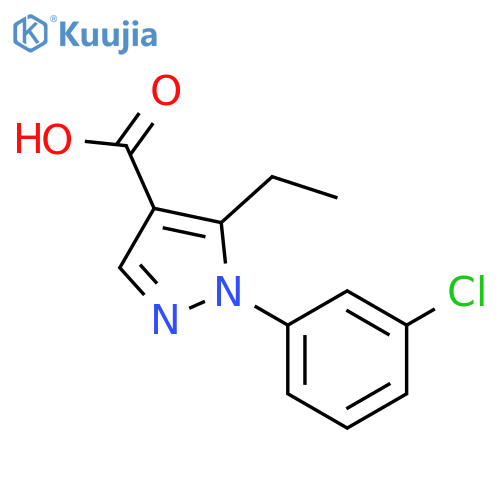 1-(3-chlorophenyl)-5-ethyl-1H-pyrazole-4-carboxylic acid structure
