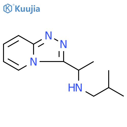 (2-methylpropyl)(1-{[1,2,4]triazolo[4,3-a]pyridin-3-yl}ethyl)amine structure
