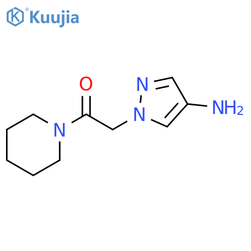 2-(4-Amino-1H-pyrazol-1-yl)-1-(piperidin-1-yl)ethanone structure