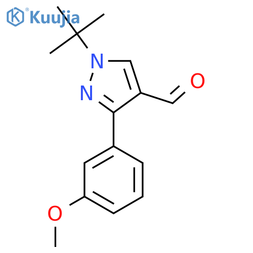 1-Tert-butyl-3-(3-methoxyphenyl)-1H-pyrazole-4-carbaldehyde structure