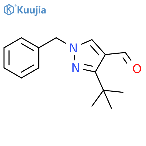1-benzyl-3-tert-butyl-1H-pyrazole-4-carbaldehyde structure