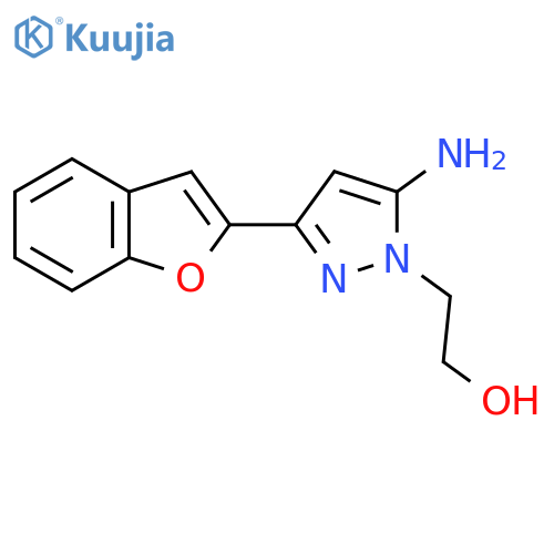 2-5-Amino-3-(1-benzofuran-2-yl)-1H-pyrazol-1-ylethan-1-ol structure