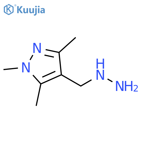 4-(hydrazinylmethyl)-1,3,5-trimethyl-1H-pyrazole structure