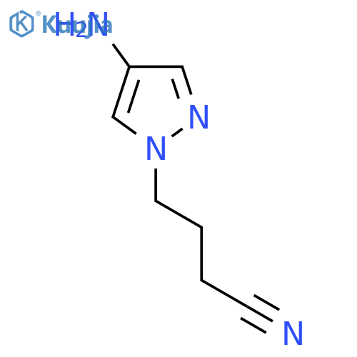 4-(4-Amino-1H-pyrazol-1-yl)butanenitrile structure