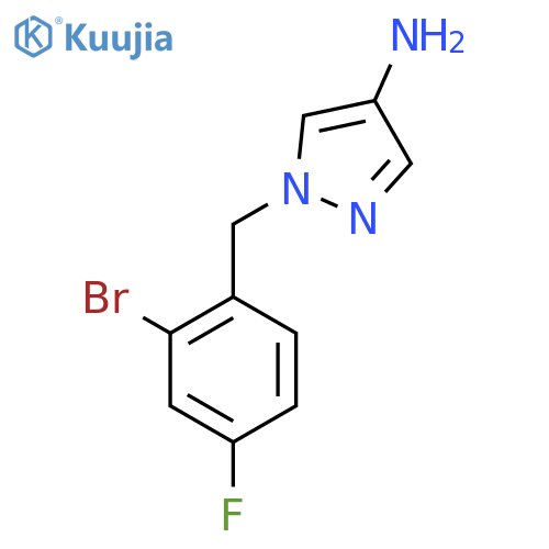 1-(2-Bromo-4-fluorobenzyl)-1h-pyrazol-4-amine structure