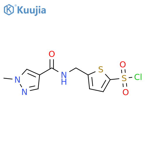 5-{(1-methyl-1H-pyrazol-4-yl)formamidomethyl}thiophene-2-sulfonyl chloride structure
