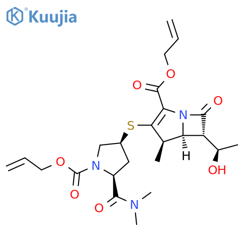 2-Propen-1-yl (4R,5S,6S)-3-[[(3S,5S)-5-[(dimethylamino)carbonyl]-1-[(2-propen-1-yloxy)carbonyl]-3-pyrrolidinyl]thio]-6-[(1R)-1-hydroxyethyl]-4-methyl-7-oxo-1-azabicyclo[3.2.0]hept-2-ene-2-carboxylate structure
