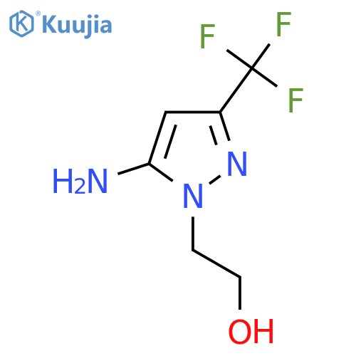 2-(5-Amino-3-(trifluoromethyl)-1H-pyrazol-1-yl)ethan-1-ol structure