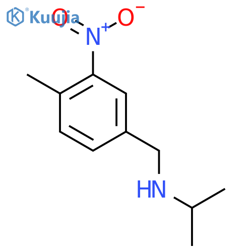 (4-methyl-3-nitrophenyl)methyl(propan-2-yl)amine structure